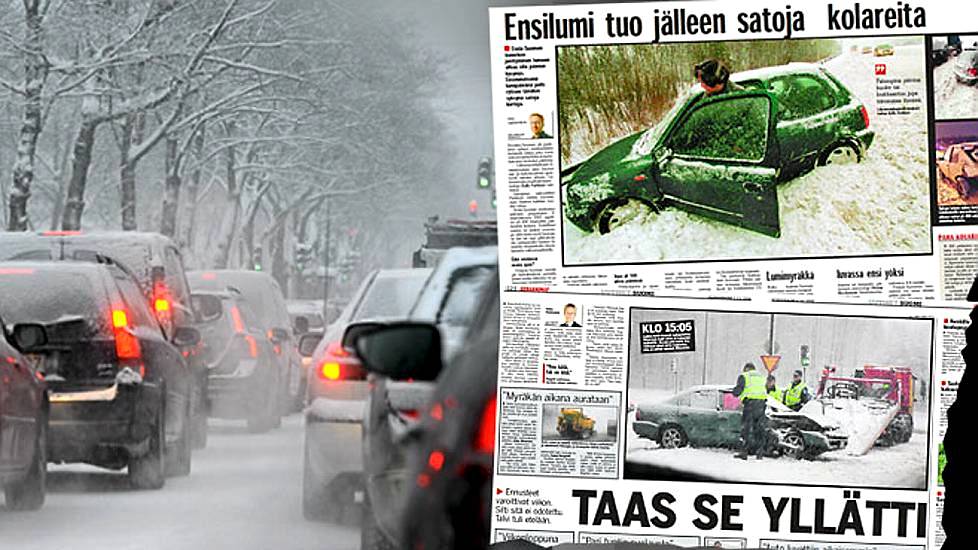 Talvi yllättää autoilijat joka vuosi Suomessa. [kuva: IS]